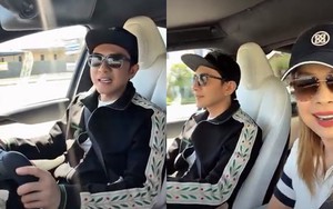 Đan Trường sang Mỹ tự lái xe ô tô chở 1 nữ đồng nghiệp đi chơi