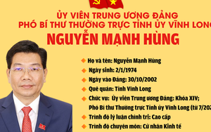 Tiểu sử đồng chí Nguyễn Mạnh Hùng, tân Phó Bí thư Thường trực Tỉnh ủy Vĩnh Long