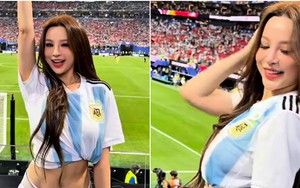 Huyền Baby bay sang tận Mỹ để nhìn Messi ở cự ly gần, lên đồ “ít vải” gái 18 thấy còn sợ thua