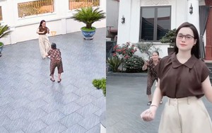 Khoảnh khắc bà cụ U90 lưng còng vẫn nhảy TikTok cùng cháu gái gây sốt mạng