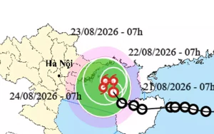 Áp thấp nhiệt đới di chuyển kỳ dị, có thể tan trên vịnh Bắc Bộ