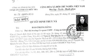 Công an điều tra giao dịch mua gạo 928 triệu đồng: Truy nã Nguyễn Thị Quyên SN 1966