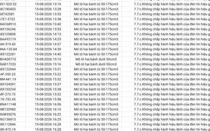 359 chủ xe máy, ô tô vi phạm trong danh sách sau đây nhanh chóng nộp phạt nguội theo Nghị định 168