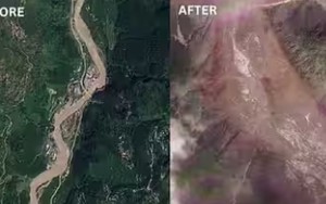 Số người chết vì lũ quét ở Nepal tăng lên gần 360, sườn núi như bị xẻ đôi sau vụ việc