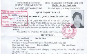 Quyết định truy nã Bùi Bá Hiến SN 1990, bất kỳ ai cũng có quyền bắt giữ
