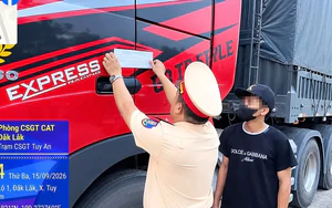 Chưa có bằng vẫn lái xe tải kéo rơ moóc chạy quá tốc độ trên Quốc lộ 1