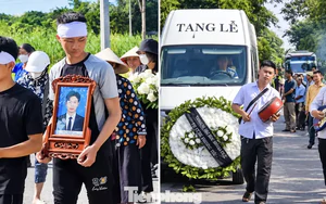 Người mẹ khóc ngất trước di ảnh con trai bị nước cuốn trôi xuống cống ở Hà Nội