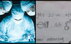 Bất đồng ngôn ngữ, nữ y tá ở Trung Quốc vẽ giấy nhắn dặn bệnh nhân trước ca mổ, hình cuối khiến nhiều người bật cười