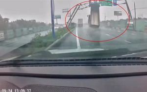 Xe ben tông sập giá long môn trên cao tốc TP.HCM - Long Thành