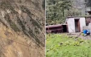 Thảm họa mới tại Nepal: Kinh hoàng cảnh sườn núi đổ sập xuống sông chỉ trong 6 giây