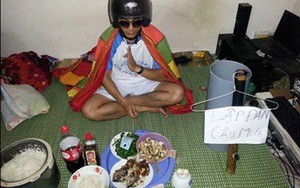 Chàng trai 'lập đàn' cầu mưa gây 'sốt'