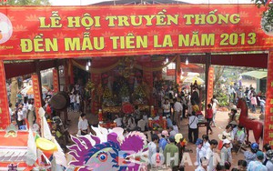 Thái Bình: Tưng bừng lễ hội đền Mẫu Tiên La
