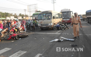 TP.HCM: Mất thắng, xe container "điên" gây tai nạn liên hoàn