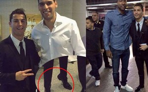 Xấu hổ chiều cao, Ronaldo kiễng chân chụp ảnh