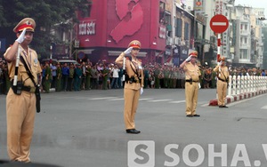Hình ảnh đặc biệt của Đội CSGT trong Quốc tang Đại tướng