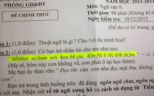 Thú vị đề thi Ngữ Văn lớp 9 hỏi về "ngôn ngữ chat" của giới trẻ