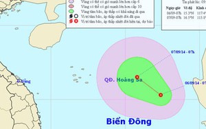 Xuất hiện áp thấp nhiệt đới trên biển Đông