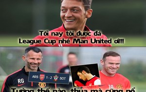 Ảnh chế: Dám cười Man United, Ozil bị Rooney "troll" lại