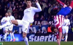 Màn va chạm "khủng khiếp" của Ronaldo trong derby thành Madrid