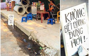 Biển "cấm hỏi đường", "hỏi đường thu phí" gây chú ý