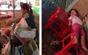 Cảm thương hoàn cảnh mẹ cùng con gái 5 tuổi mưu sinh đường phố