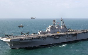 Siêu tàu đổ bộ tấn công mạnh ngang tàu sân bay của Hải quân Mỹ