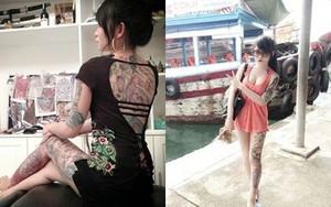 Cô gái Việt xăm kín lưng gây sốt với hình tượng Play boy