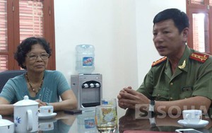Gia đình chị Huyền gặp gỡ, cảm ơn công an huyện Gia Lâm