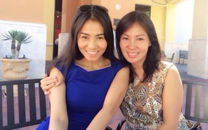 Thu Minh khoe chị gái giống nhau như đúc