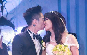 Mr.A hôn say đắm vợ mới cưới trước mặt dàn sao Việt