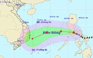 Ngày mai, 9/12, bão Hagupit sẽ vào Biển Đông