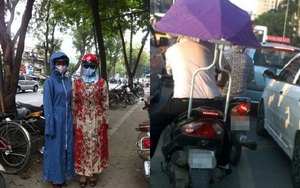 Áo chống nắng, chậu nước, quạt đá: "Tuyệt chiêu" cho mùa Hè
