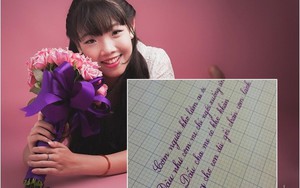 Nét chữ đẹp như in của cô gái "duyên dáng nhất Hà Thành" 2012