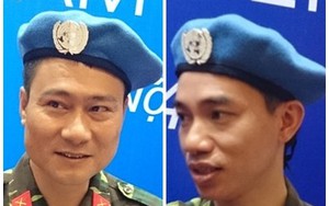 2 sĩ quan VN đầu tiên nhận mũ nồi xanh lực lượng gìn giữ hoà bình