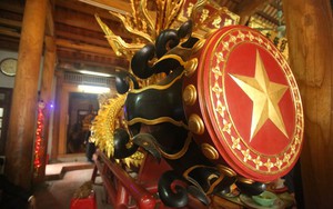 Tưng bừng lễ hội rước "ông Pháo" khổng lồ Đồng Kỵ