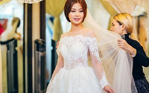 Á hậu Diễm Trang âm thầm đi thử váy cưới một mình