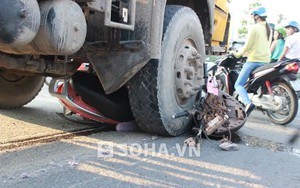Một phụ nữ bị xe ben cán qua người lúc rạng sáng