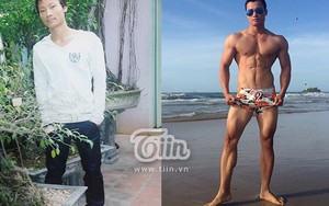 Không thể nhận ra chàng trai còi cọc, 1 năm nhập viện 8 lần sau tập gym