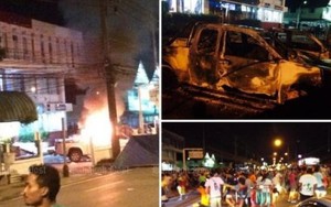 Thái Lan: Bạo loạn tại Phuket, người dân đốt xe cảnh sát