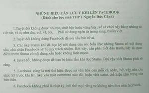 Cấm học sinh chửi bậy trên Facebook: Giám đốc Sở thấy "rất tốt"