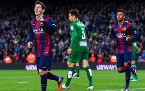 Barca 5-0 Levante: Messi lập hat-trick trong trận thứ 300