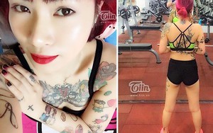 Nữ dancer gợi cảm phủ kín 80% cơ thể bằng… hình xăm