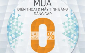 Mua điện thoại và máy tính bảng trả góp lãi suất 0%