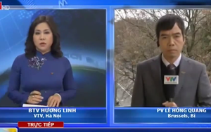 Sự cố "mất điện thoại" của phóng viên VTV trên sóng truyền hình