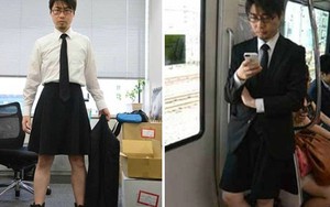 Cười ngất với anh chàng cạo sạch lông chân để... mặc váy đi làm