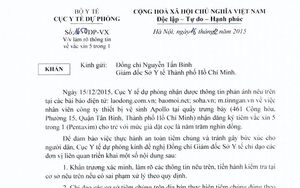 Bộ Y tế vào cuộc vụ showroom thiết bị vệ sinh Appollo đăng ký tiêm vắc xin