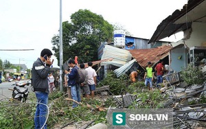 Tông sập 4 căn nhà, tài xế che biển số bỏ chạy