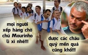 Ảnh chế: Mourinho "khóc ngất" trước đàn cháu chờ lì xì