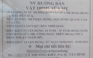 Xôn xao nơi tuyển phụ nữ có vòng ngực trên 100cm, lương 100 triệu