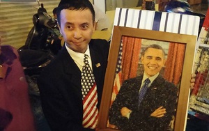 Người dân làm tranh gạo tặng Tổng thống Obama vì quá thần tượng